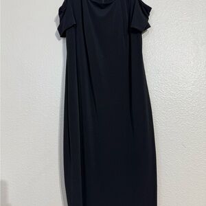 Elegant Black  Calvin Klein Cold Shoulder Dress